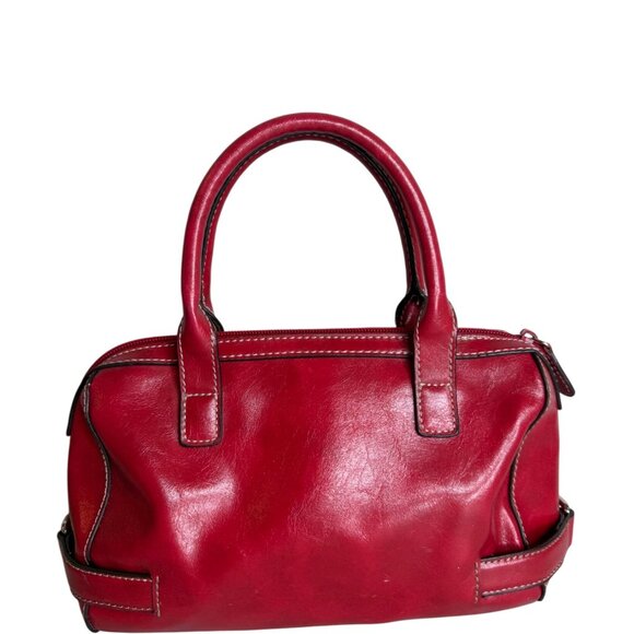 Y2K Nine West Red Faux Leather Handbag 10” X 6” - Picture 4 of 6